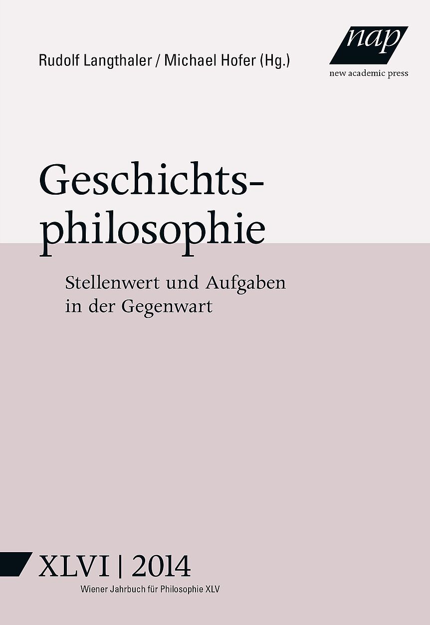 Cover Wiener Jahrbuch für Philosophie Band 46 Geschichtsphilosophie © Verlag new academic press