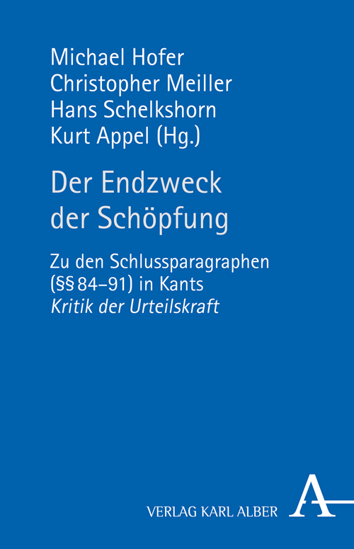 Cover Endzweck der Schöpfung © Verlag Karl Alber