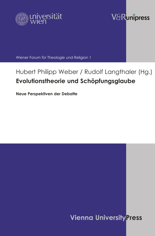 Cover Evolutionstheorie und Schöpfungsglaube © Vienna university press bei Vandenhoeck und Ruprecht