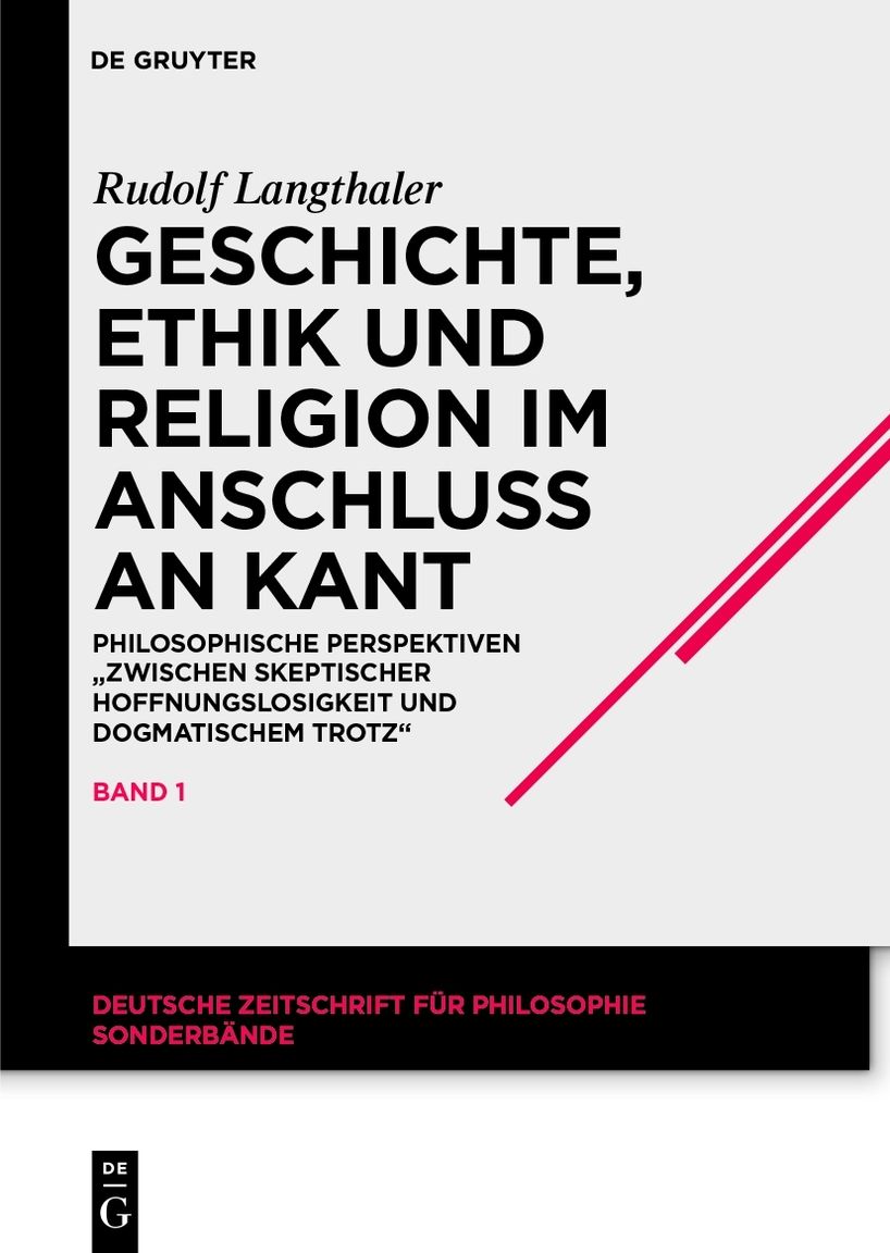 Cover Geschichte Ethik und Religion im Anschluss an Kant © De Gruyter Verlag